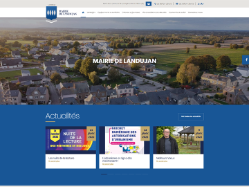 [#NouveauSite]? La Commune de Landujan affiche toutes les information utiles et officielles ? ainsi que toutes les actualités de la mairie sur leur site web...
